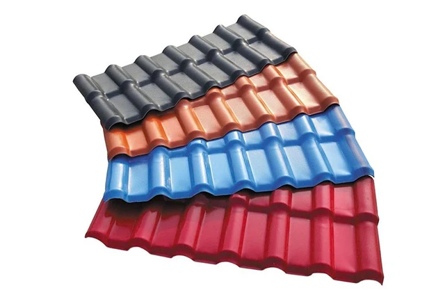 Synthetic resin tile - bright red