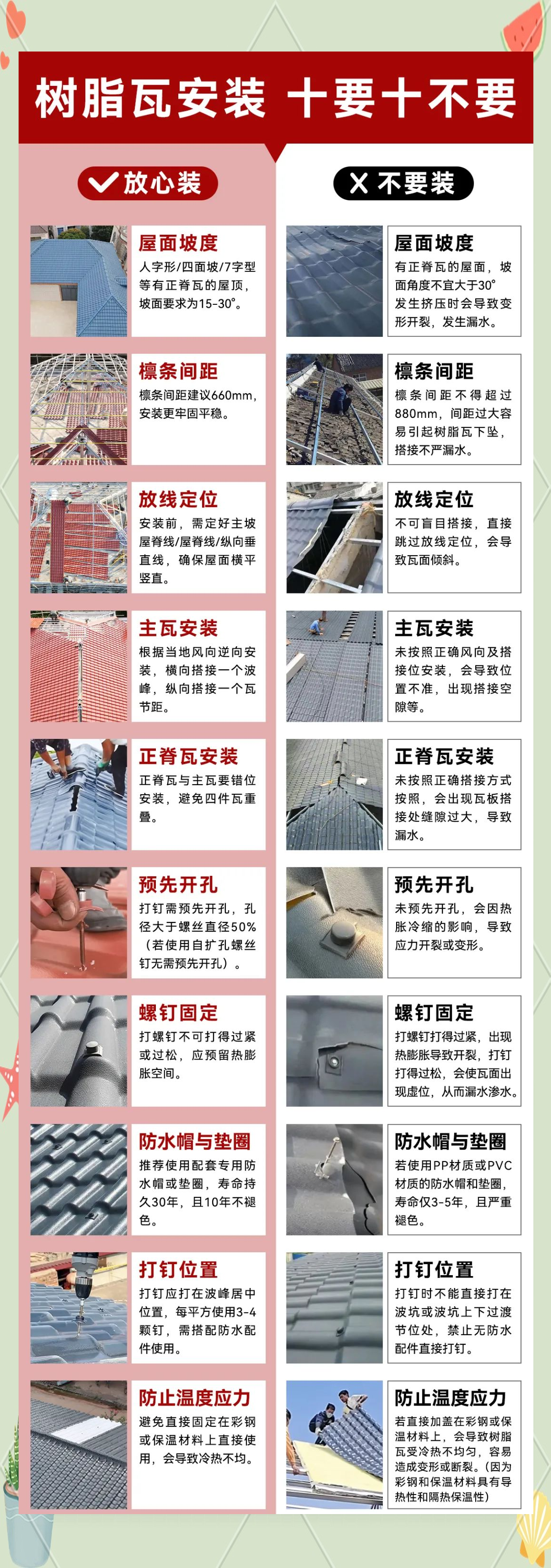 树脂瓦施工要求